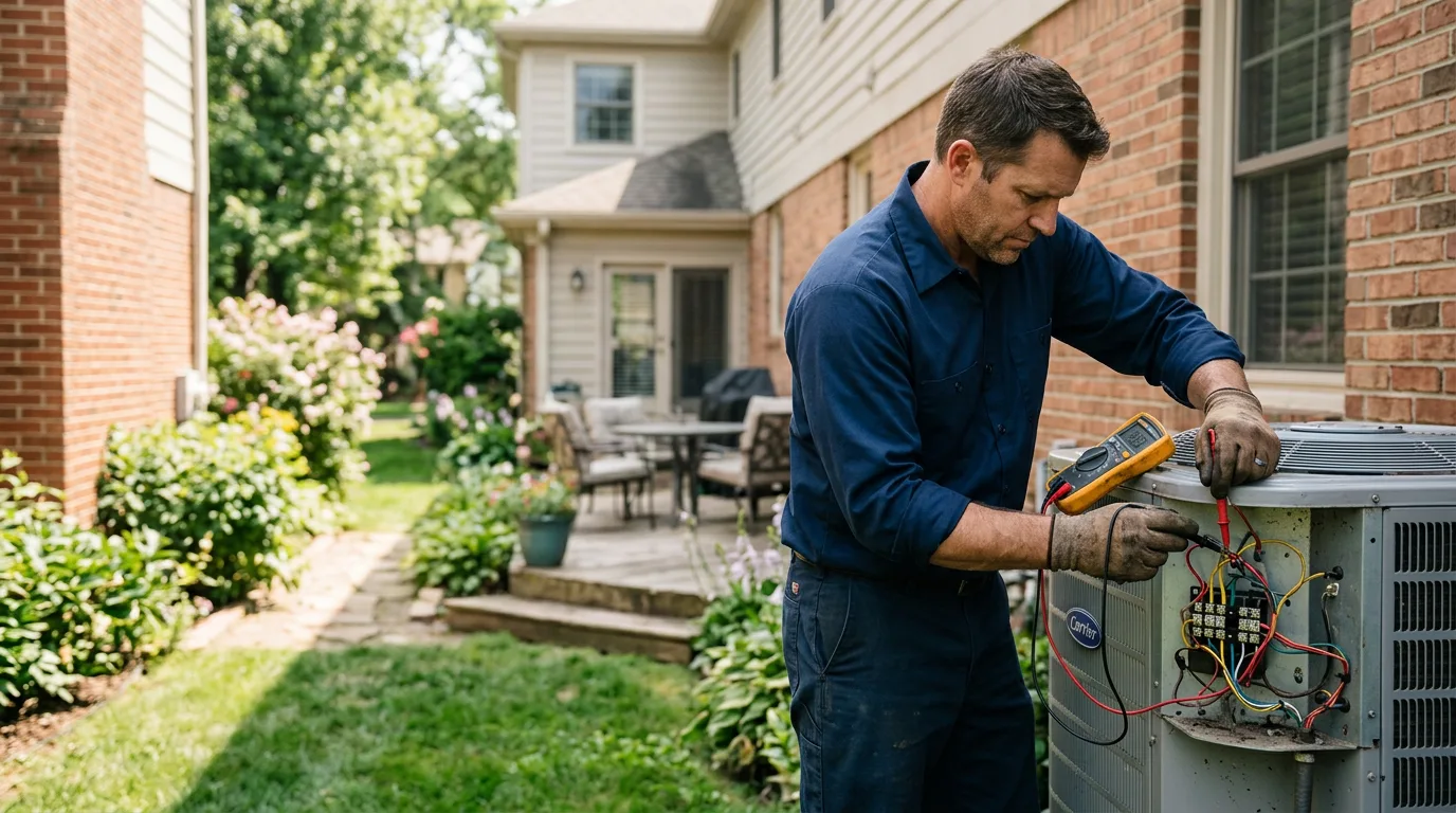 HVAC technician working near Kent City, MI